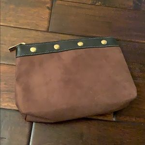 Borghese Brown Zip Cosmetics Bag